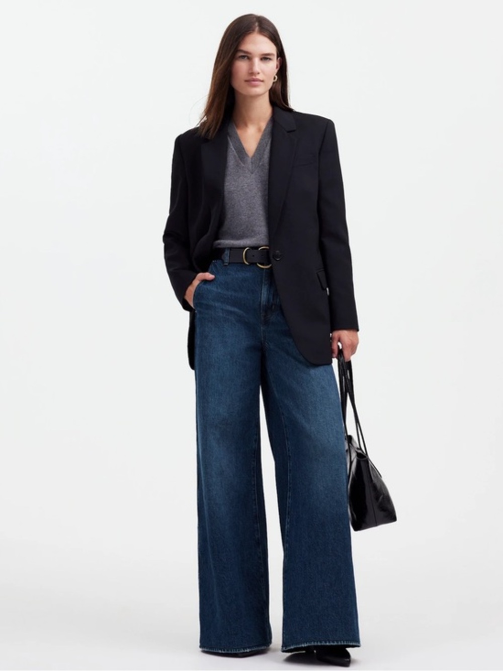 NWT madewell wide sweep trouser jeans size 25P